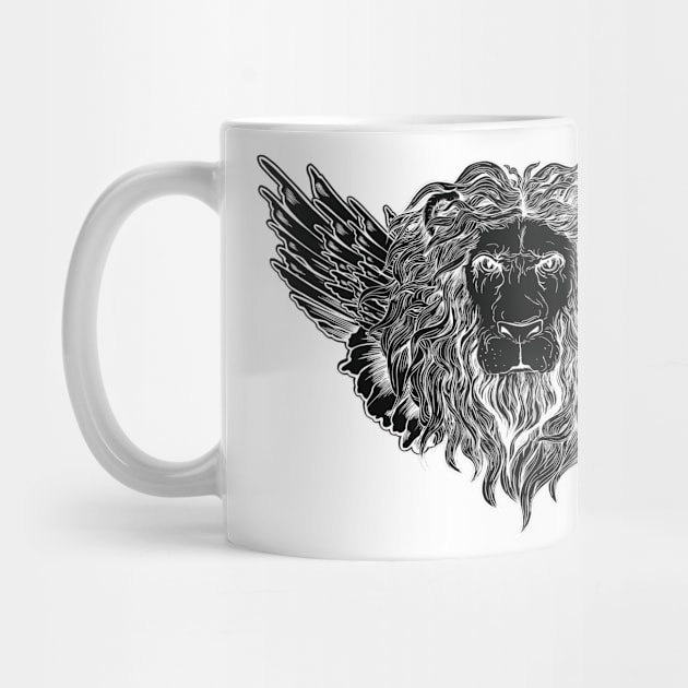 Lion with wings by peace and love